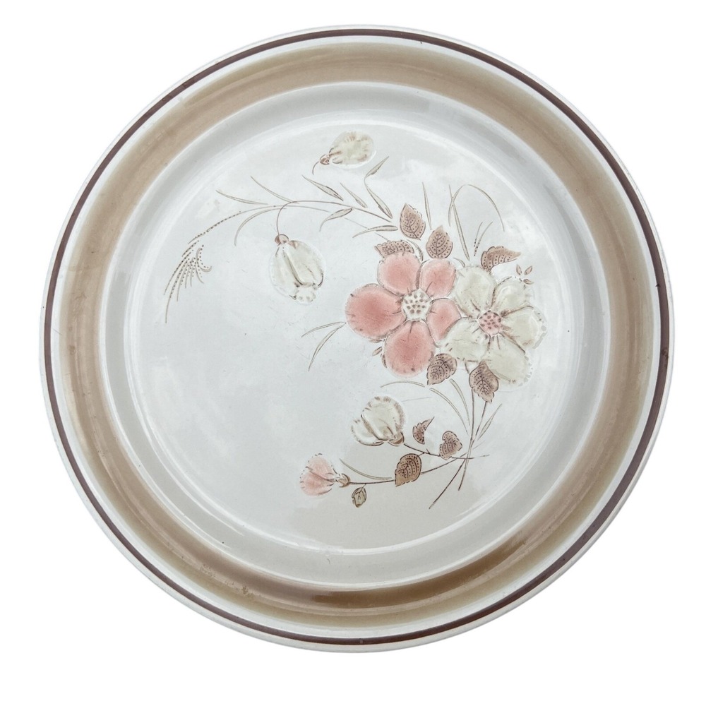 Hearthside Water Colors Blush Dinner Plate 10" Stoneware Floral Japan Microwave